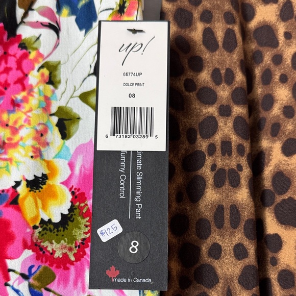 NWT Up! Floral Print Cropped Capris & Krazy Larry Animal Print Capris - Picture 2 of 5